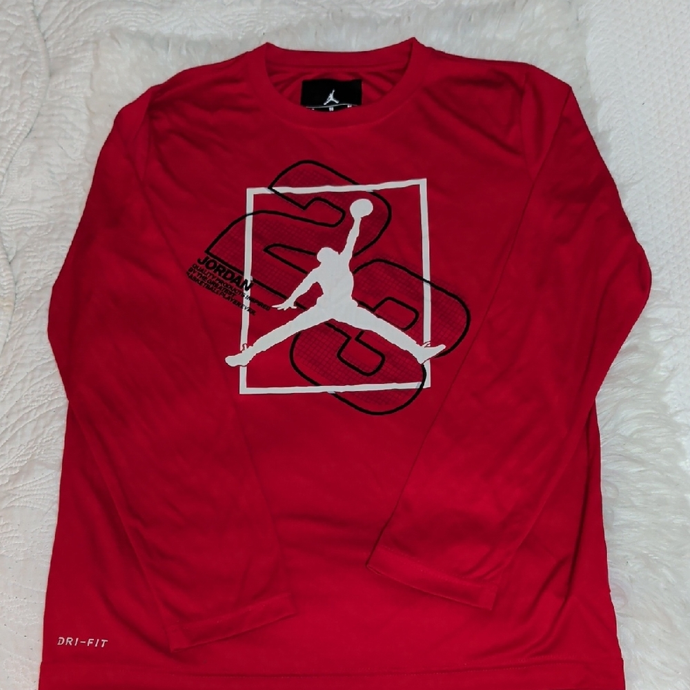 Jordan Graphic Red Long Sleeve Tee